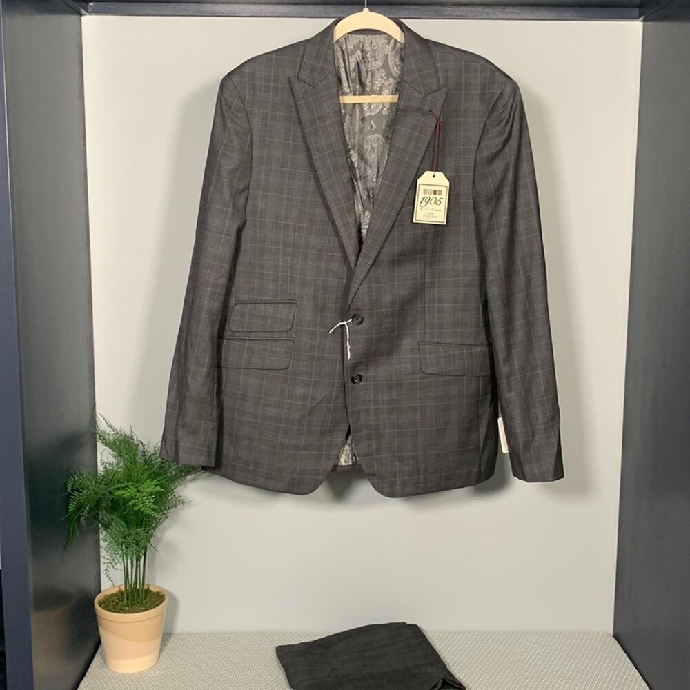 Jos. A. Bank Charcoal Plaid Men's Suit